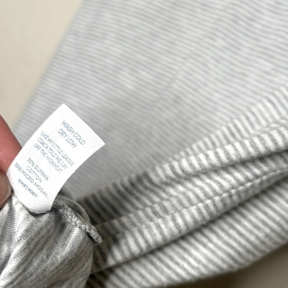 Marine Layer Short Sleeve Henley Supima Cotton Micro Modal Striped Shirt Gray M - Picture 12 of 13